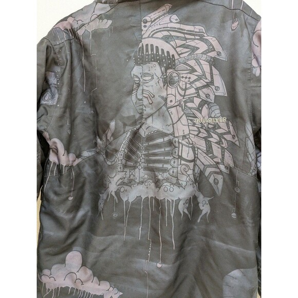 Quiksilver Travis Rice Jacket Boys' Sz 14 Black Gray Snowboarding - Picture 6 of 11